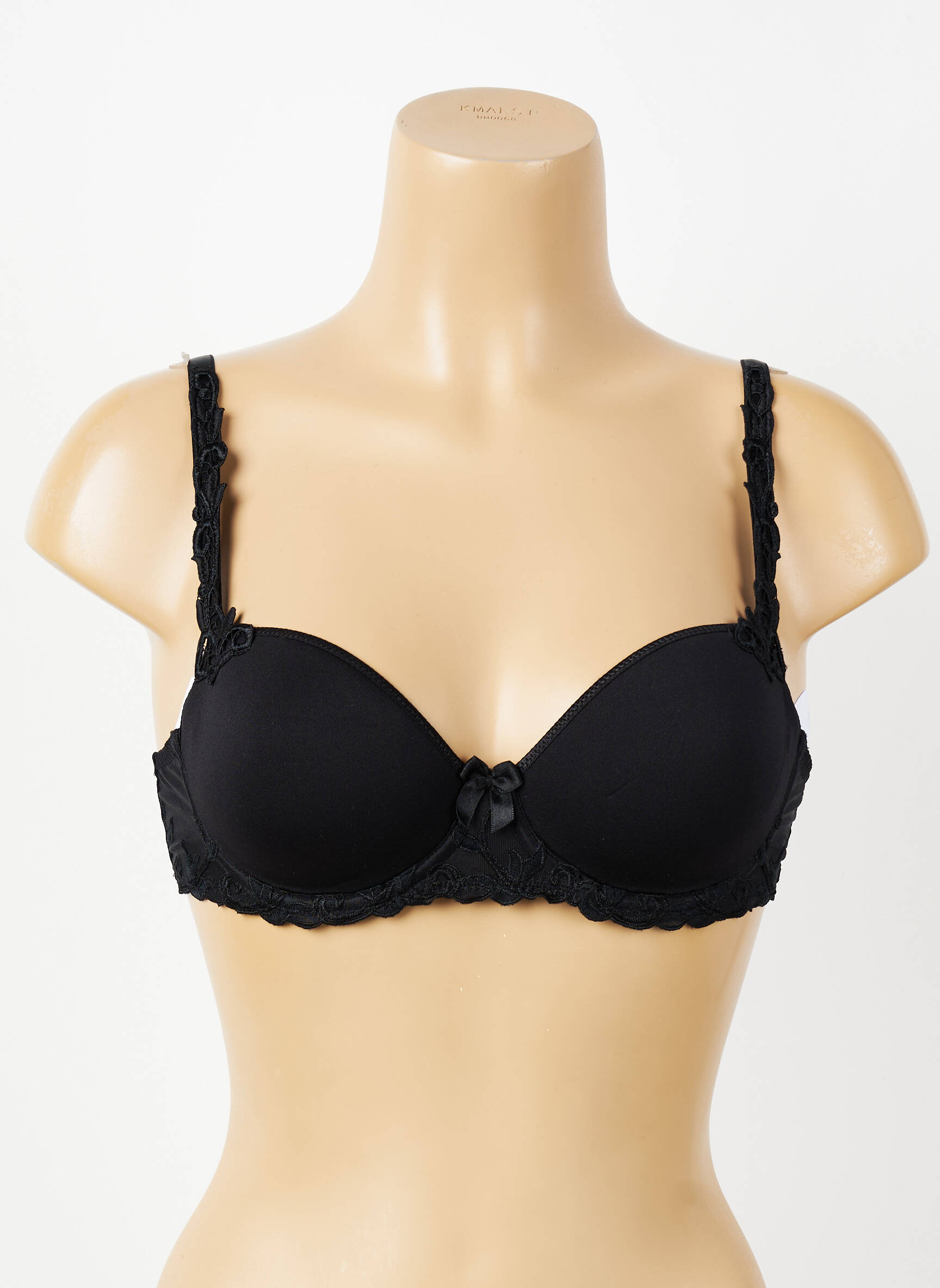 Soutien-gorge effet matière satinée haut soutien-gorge moulé noir SIMONE PERELE femme