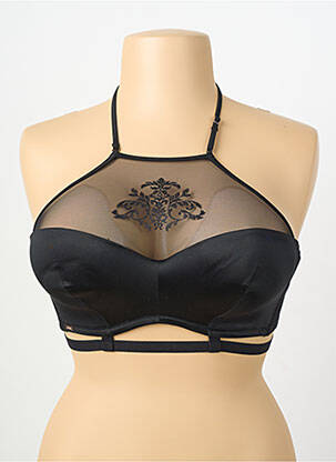 Soutien-gorge broderie haut soutien-gorge moulé noir VALEGE femme