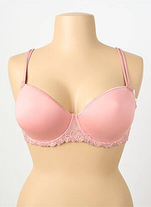 Soutien-gorge effet matière satinée haut soutien-gorge moulé rose SIMONE PERELE femme