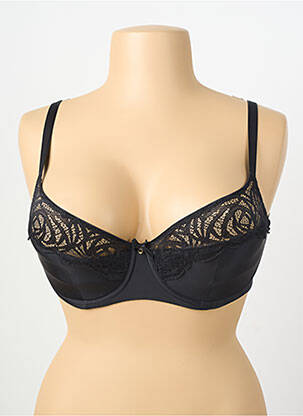Soutien-gorge effet matière satinée haut soutien-gorge moulé noir FEMILET femme