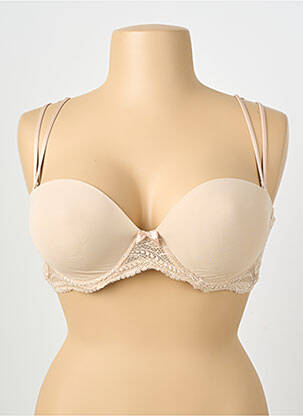 Soutien-gorge effet matière satinée haut soutien-gorge moulé chair SIMONE PERELE femme
