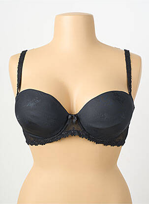 Soutien-gorge effet matière satinée haut soutien-gorge moulé noir SIMONE PERELE femme