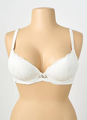 Soutien-gorge effet matière satinée haut soutien-gorge moulé beige VALEGE femme