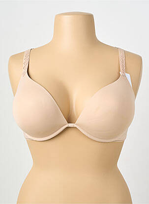 Soutien-gorge effet matière satinée haut soutien-gorge moulé chair SIMONE PERELE femme