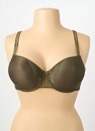 Soutien-gorge effet matière satinée haut soutien-gorge moulé vert PASSIONATA femme