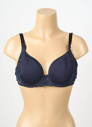 Soutien-gorge effet matière satinée haut soutien-gorge moulé bleu SIMONE PERELE femme