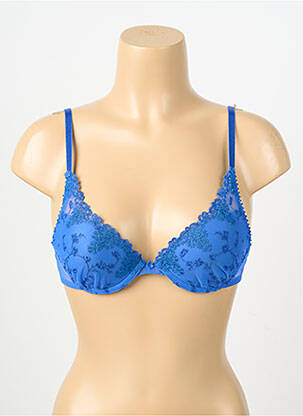 Soutien-gorge effet matière satinée haut soutien-gorge push-up bleu PASSIONATA femme