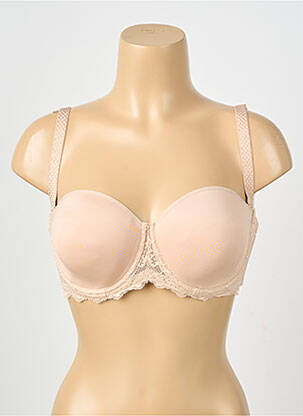 Soutien-gorge effet matière satinée haut soutien-gorge moulé chair SIMONE PERELE femme