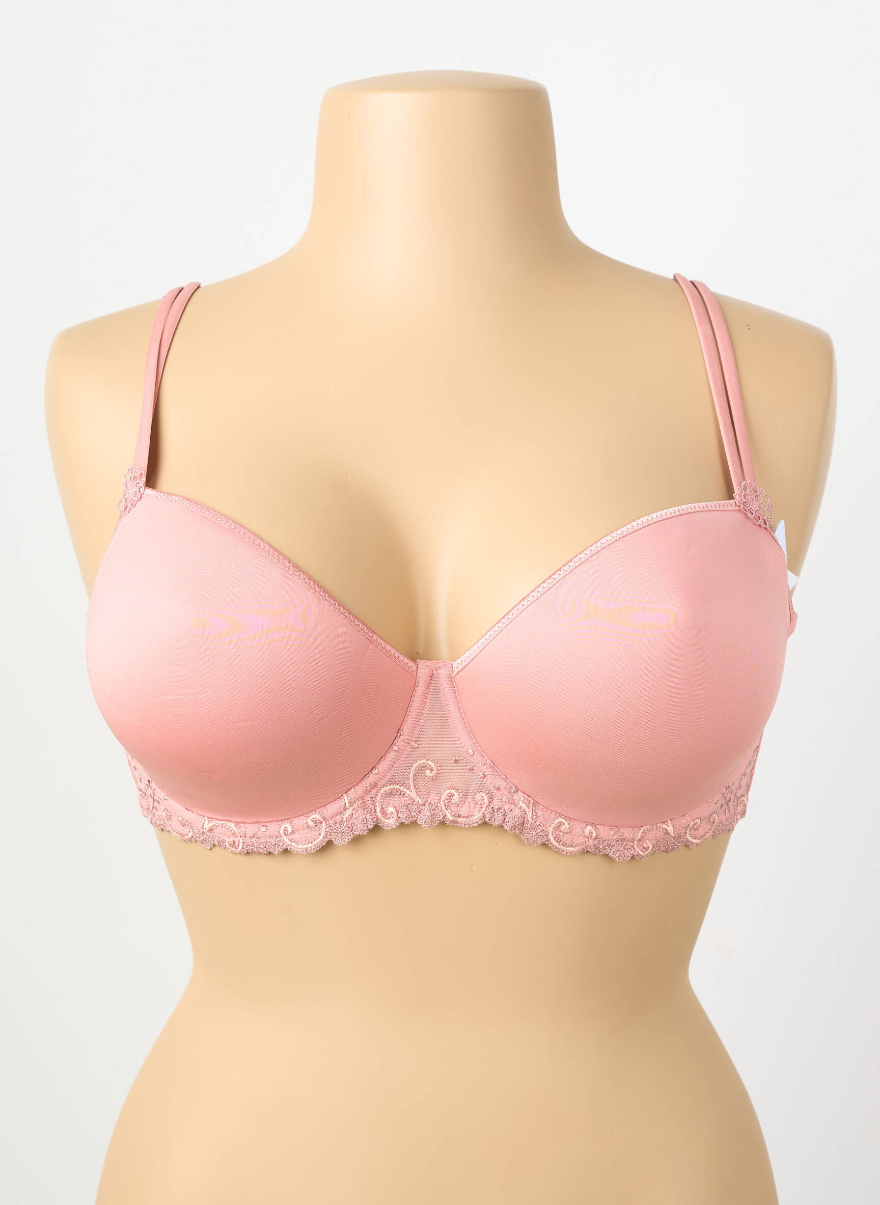 Soutien-gorge effet matière satinée haut soutien-gorge moulé rose SIMONE PERELE femme