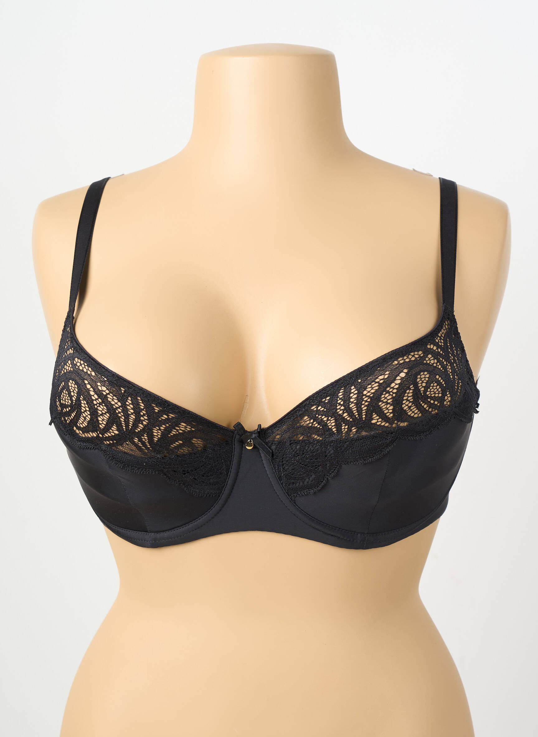 Soutien-gorge effet matière satinée haut soutien-gorge moulé noir FEMILET femme