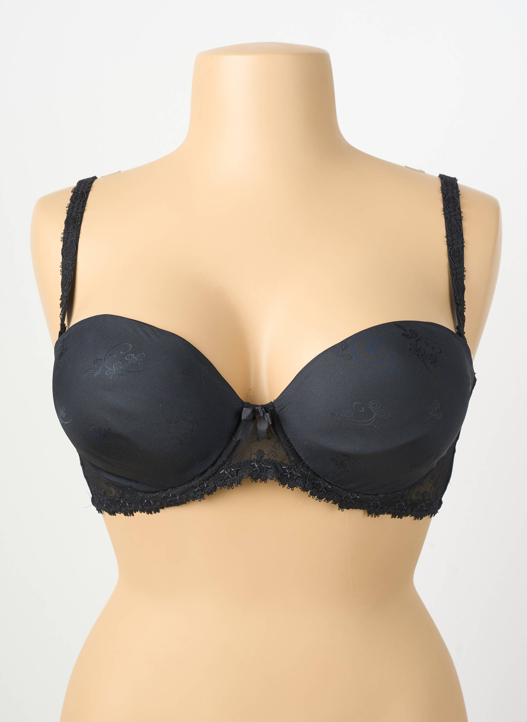 Soutien-gorge effet matière satinée haut soutien-gorge moulé noir SIMONE PERELE femme