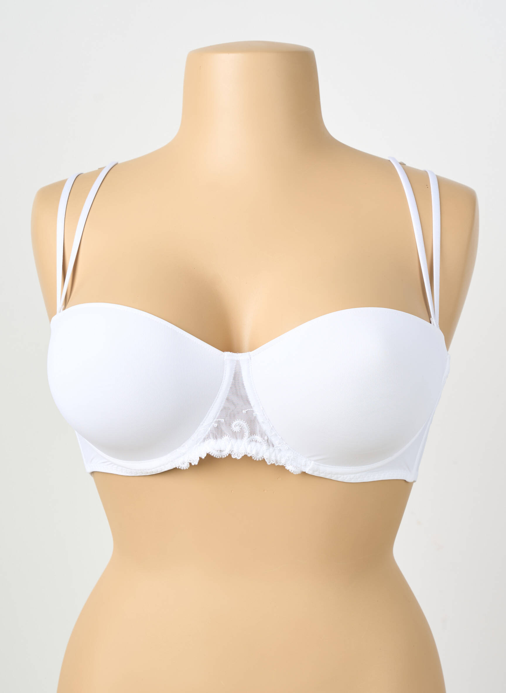 Soutien-gorge effet matière satinée haut soutien-gorge moulé blanc SIMONE PERELE femme