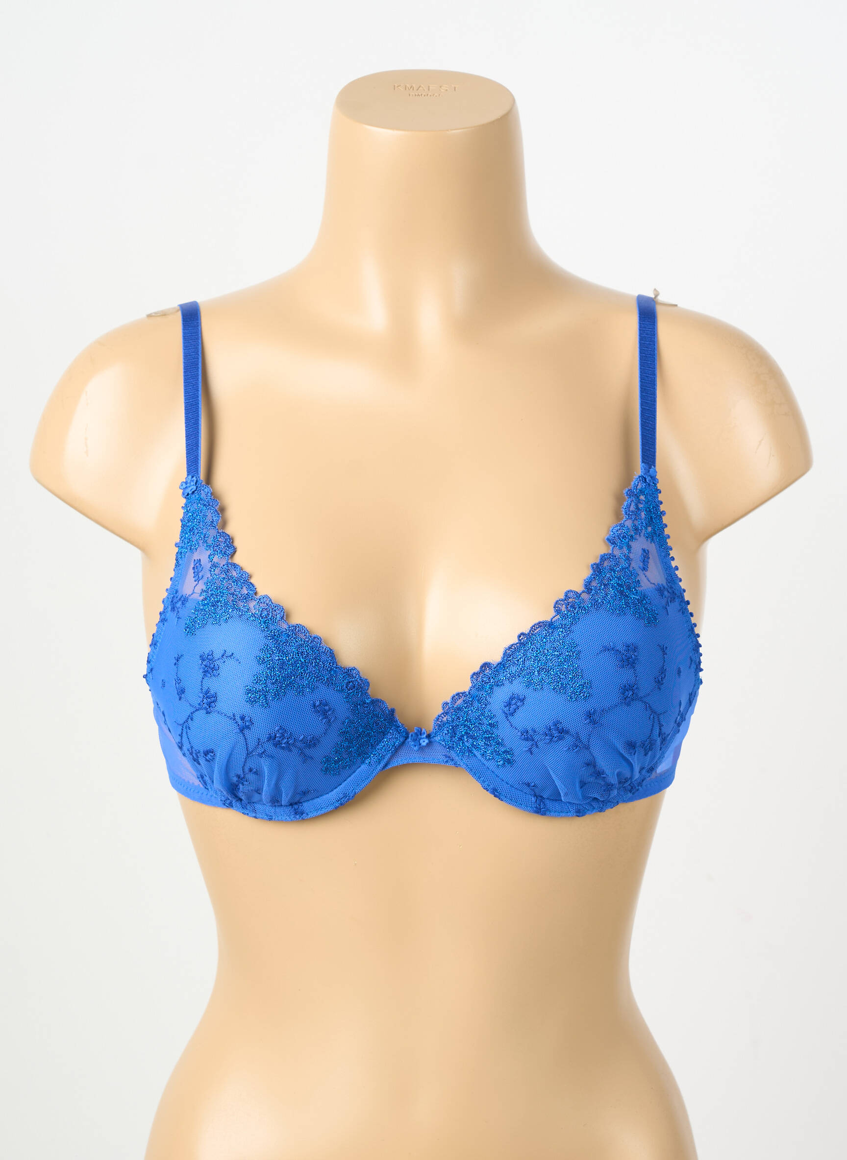 Soutien-gorge effet matière satinée haut soutien-gorge push-up bleu PASSIONATA femme
