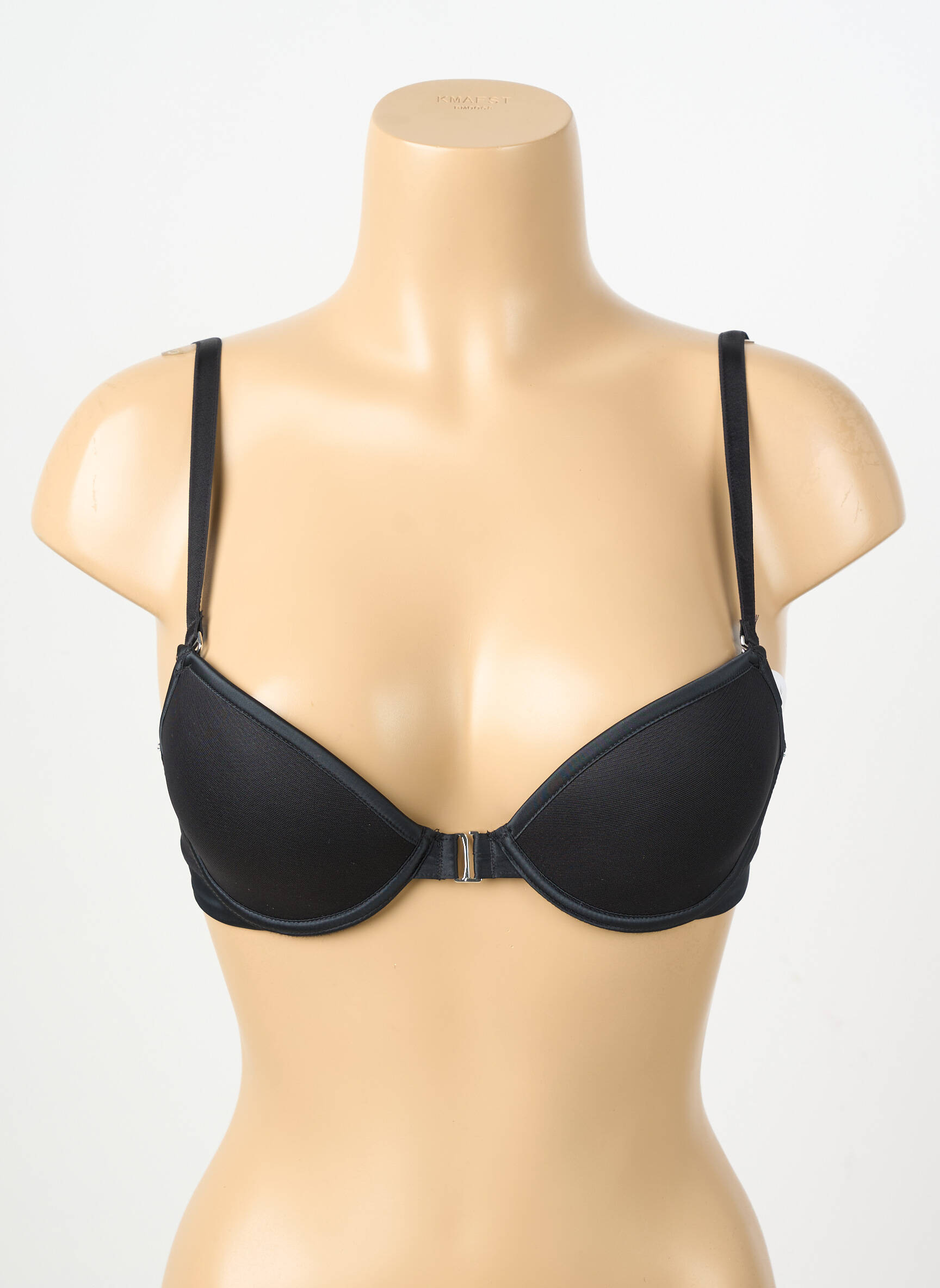 Soutien-gorge effet matière satinée haut soutien-gorge push-up noir IMPLICITE femme