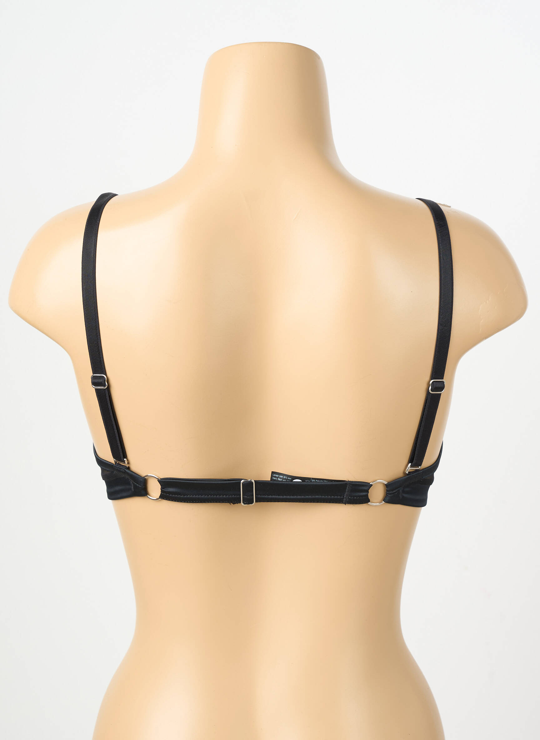 Soutien-gorge effet matière satinée haut soutien-gorge push-up noir IMPLICITE femme