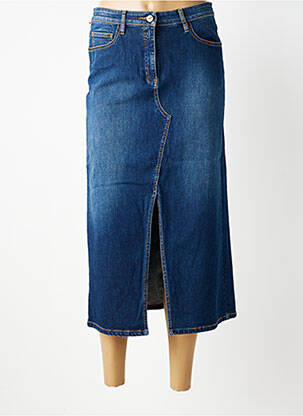 Jupe longue coupe droite bleu COUTURIST femme
