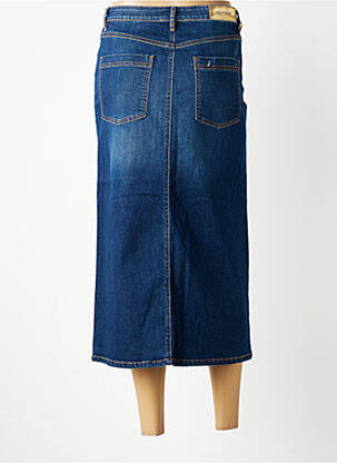 Jupe longue coupe droite bleu COUTURIST femme