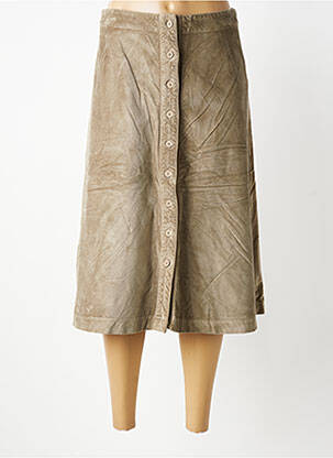 Jupe mi-longue stretch beige COUTURIST femme
