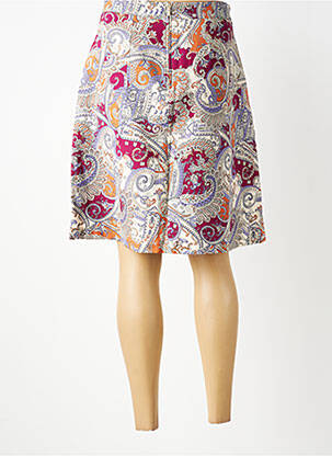 Jupe mi-longue taille à pinces beige COUTURIST femme