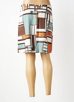 Jupe courte fermeture zippée au dos beige COUTURIST femme