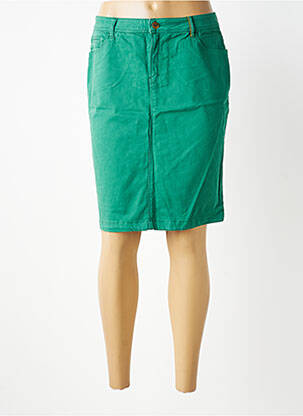 Jupe mi-longue coupe droite vert COUTURIST femme