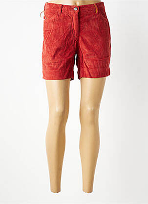 Short fermeture zippée sous rabat boutonné taille normale orange COUTURIST femme