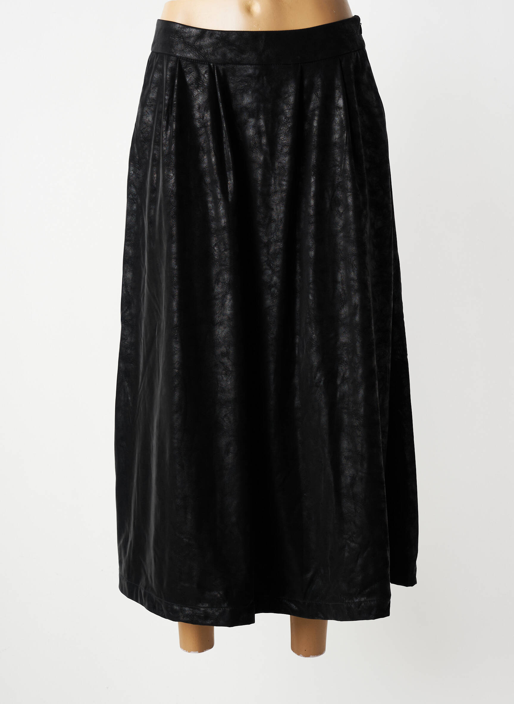 Jupe longue fermeture zip latéral noir COUTURIST femme