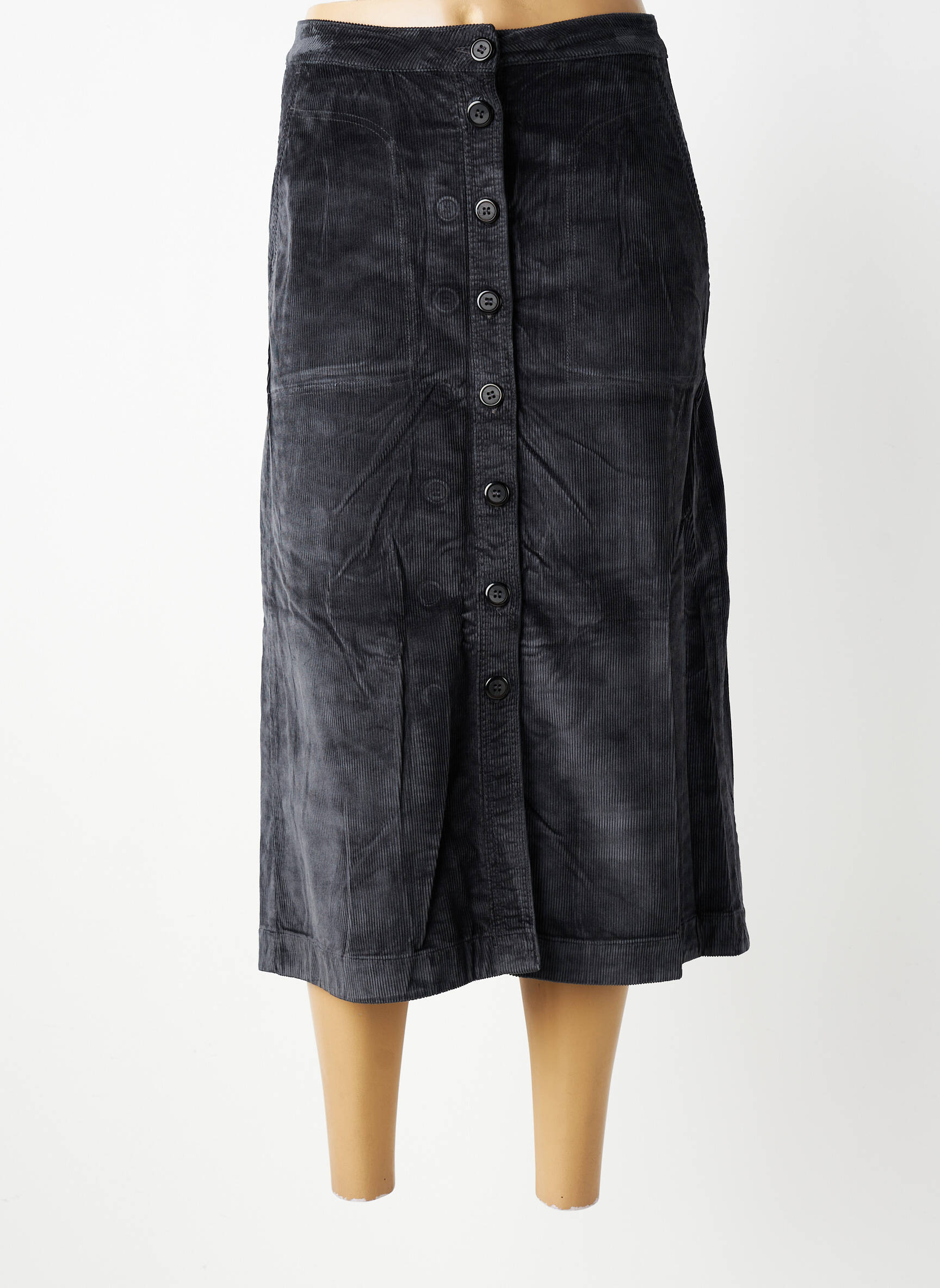 Jupe longue coupe droite gris COUTURIST femme