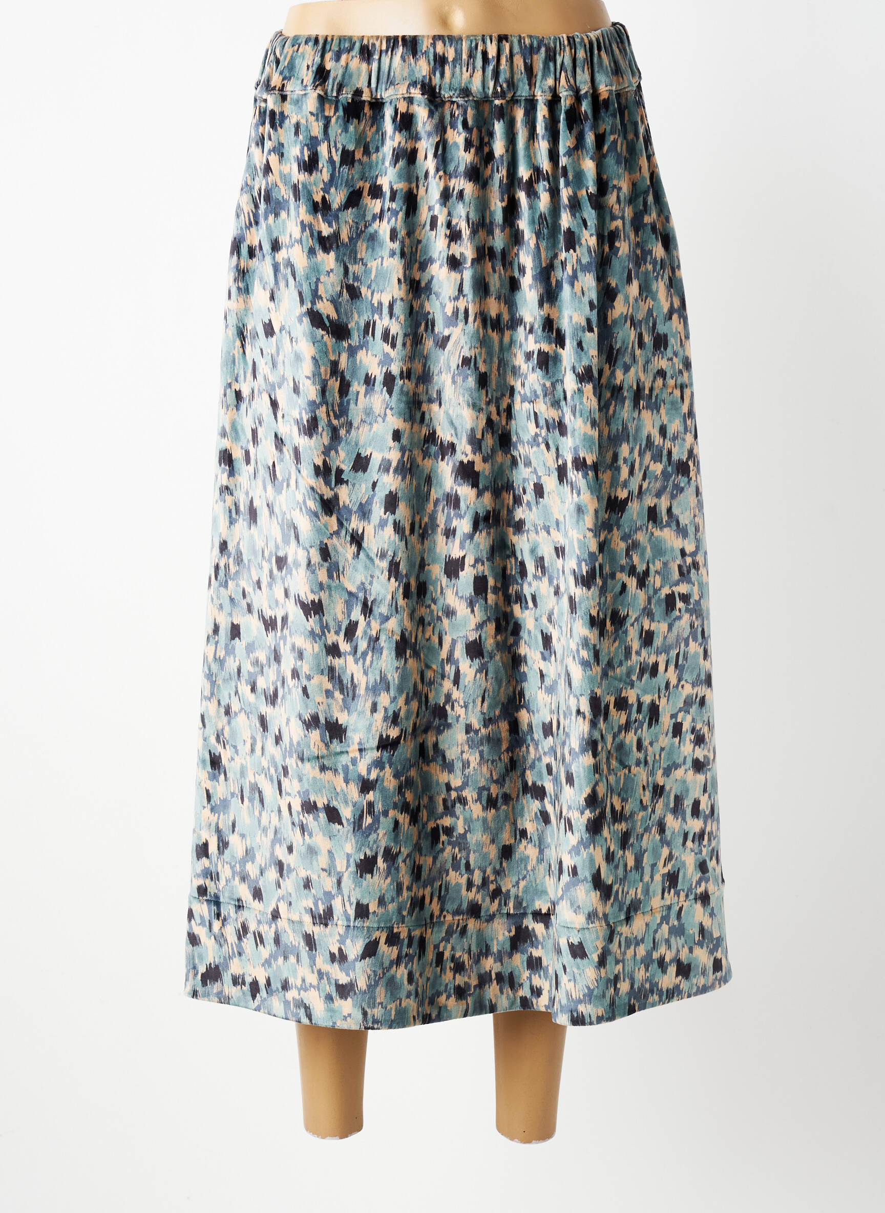 Jupe longue coupe évasée bleu COUTURIST femme