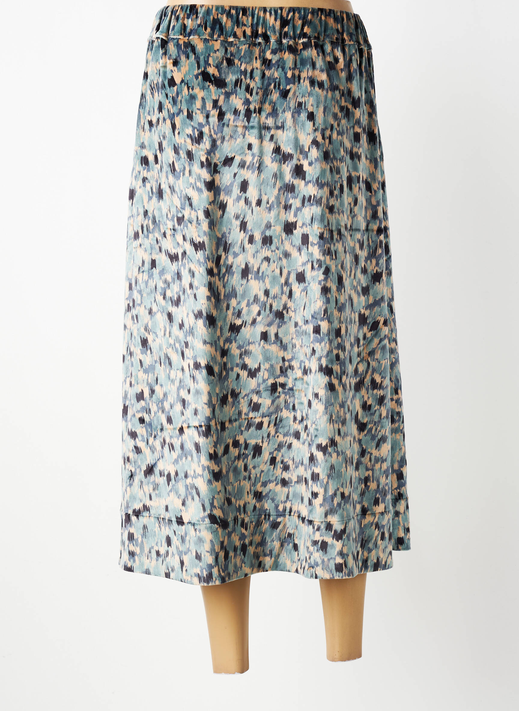 Jupe longue coupe évasée bleu COUTURIST femme