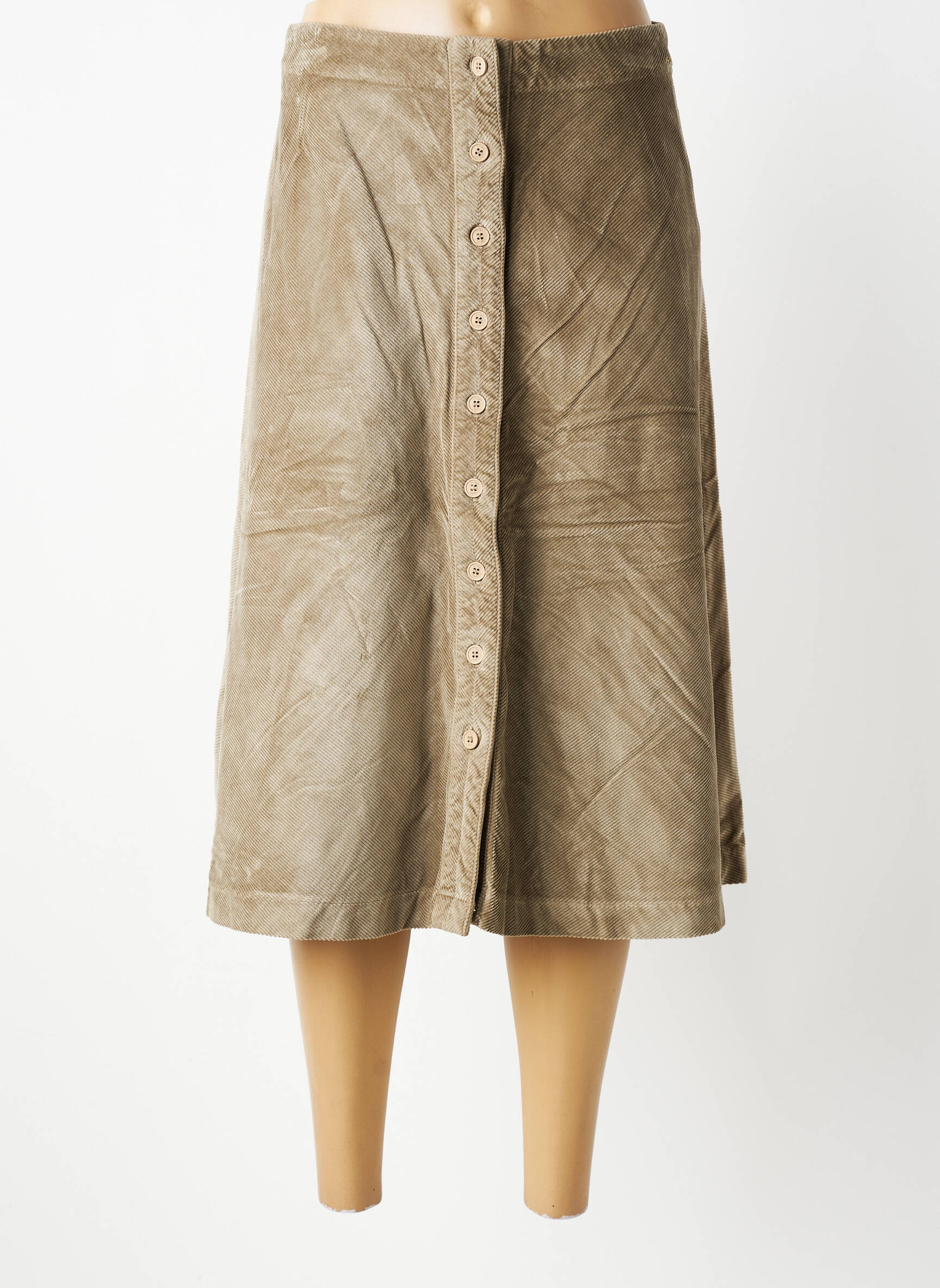 Jupe mi-longue stretch beige COUTURIST femme