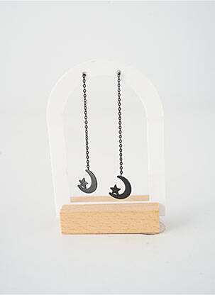 Boucles d’oreilles noir TATA GISELE femme