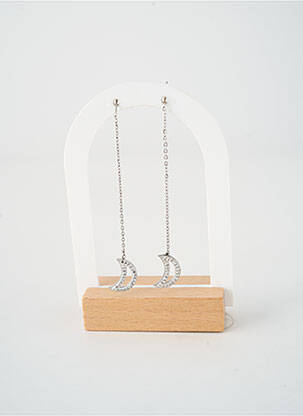 Boucles d’oreilles fermeture crochet argent TATA GISELE femme