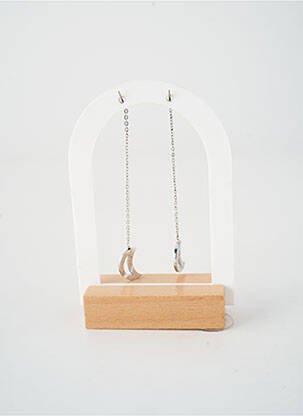 Boucles d’oreilles fermeture crochet argent TATA GISELE femme