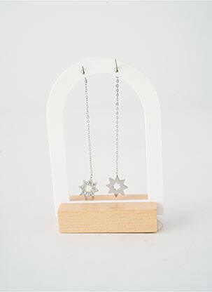 Boucles d’oreilles fermeture crochet argent TATA GISELE femme