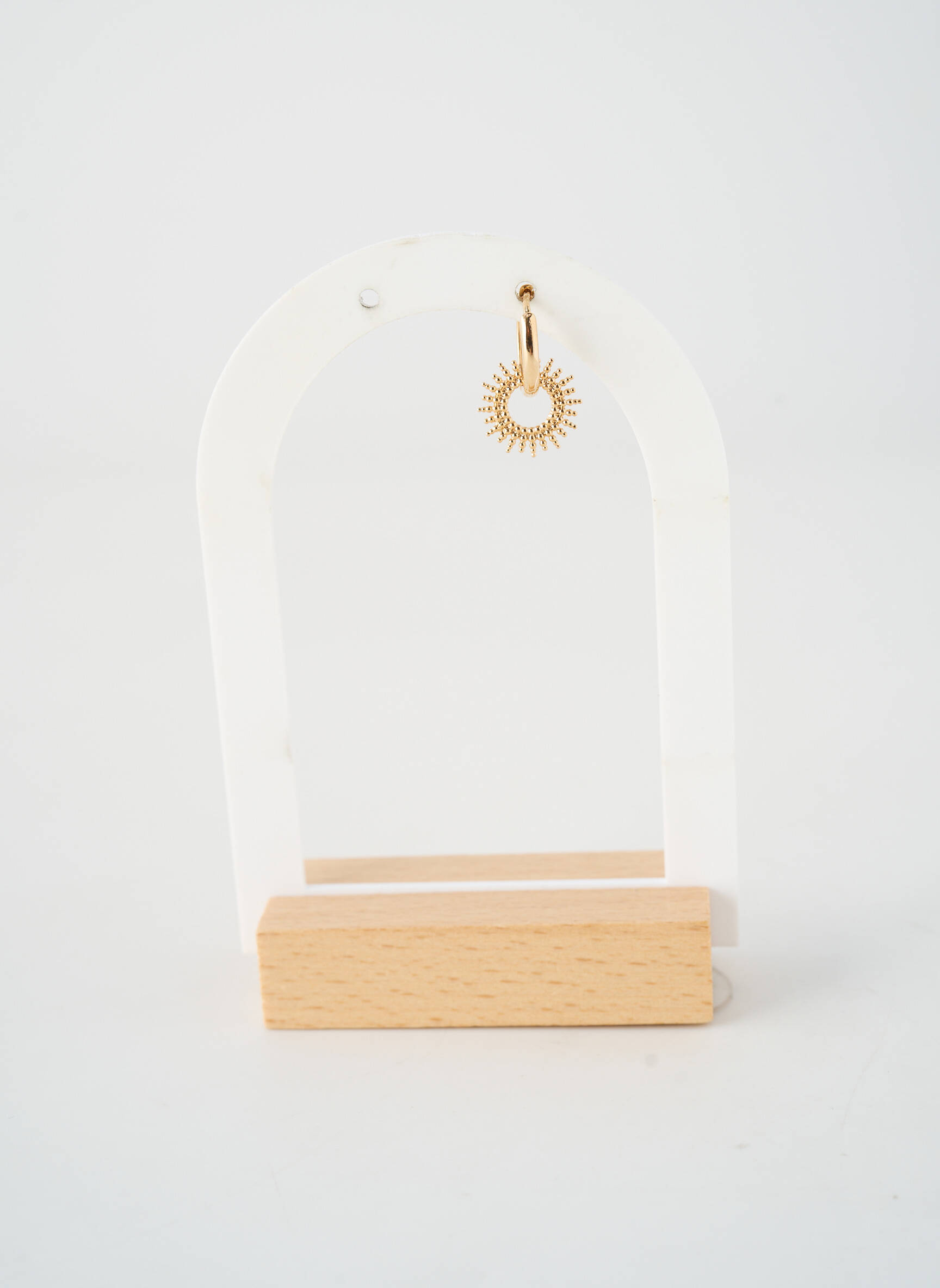 Boucle d'oreille mono fermeture fermoir créole or TATA GISELE femme