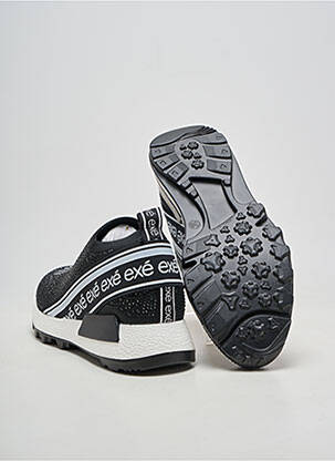 Baskets fermeture elastique talon plat jusqu'à 3cm noir EXÉ femme