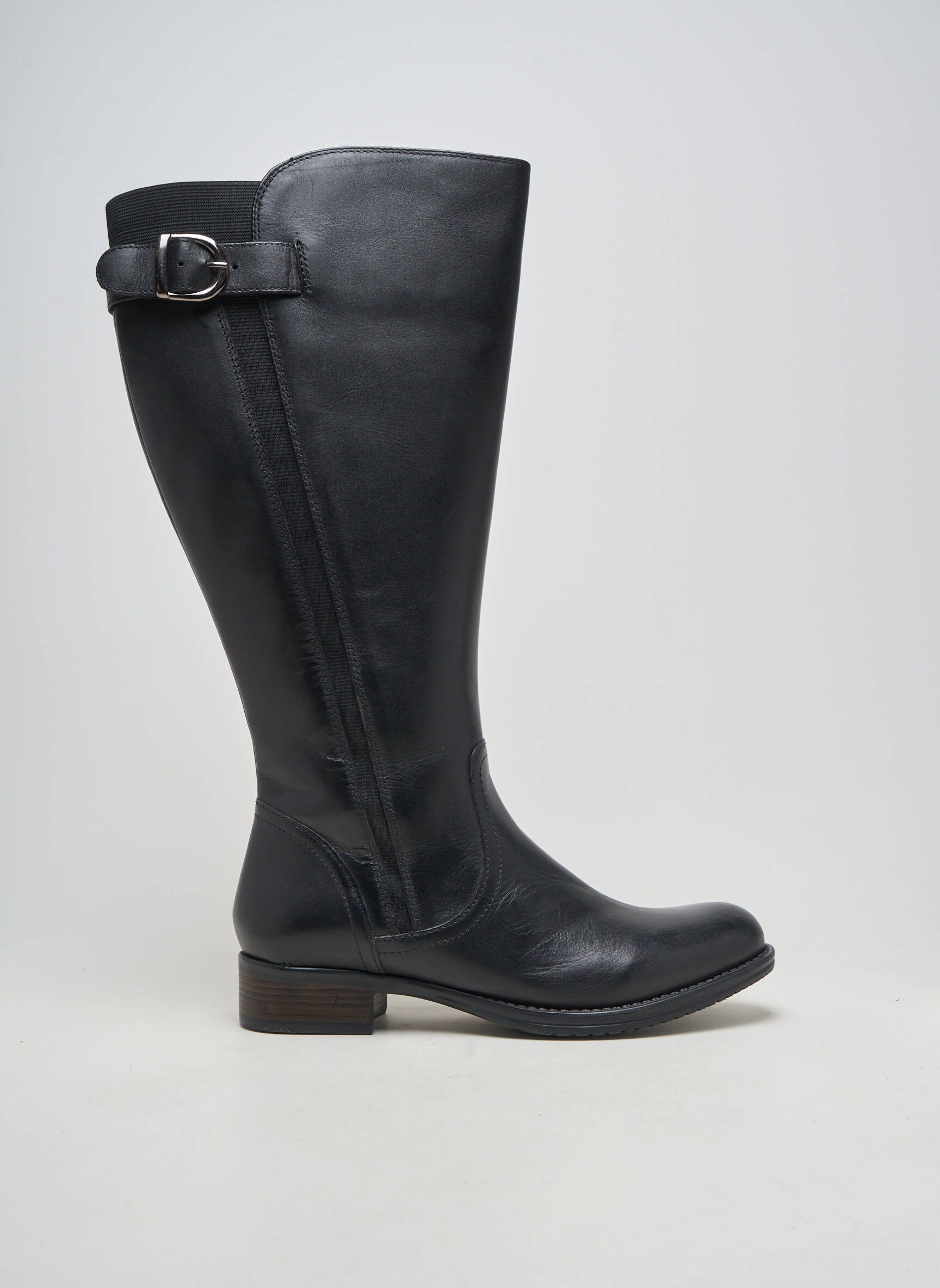Bottes matière lisse talon plat jusqu'à 3cm noir JJ FOOTWEAR femme