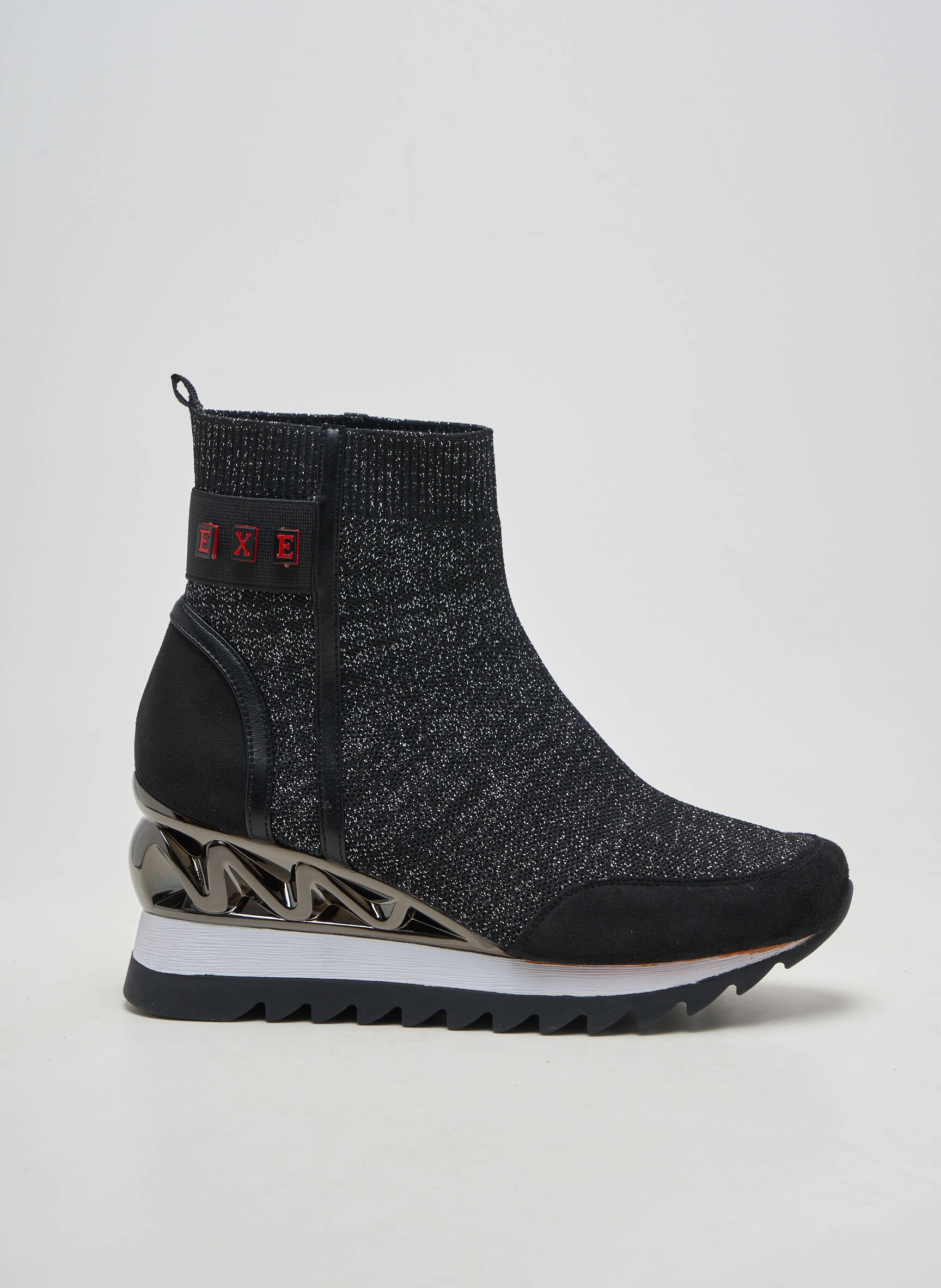Bottines/boots nubuck talon de 7 à 9cm noir EXÉ femme
