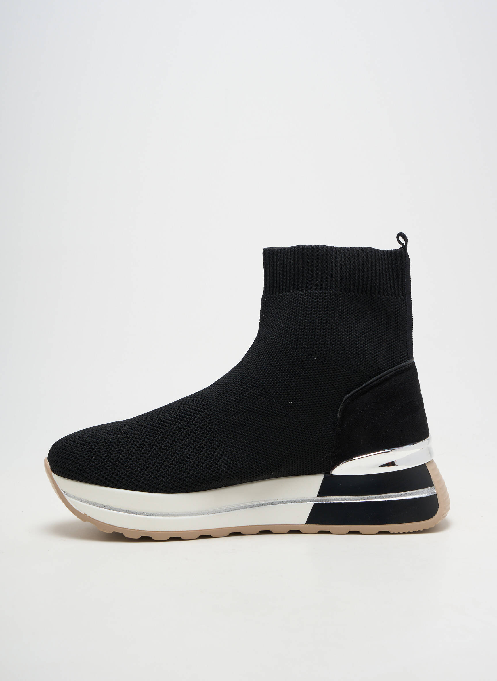 Baskets bout rond talon de 4 à 6cm noir EXÉ femme