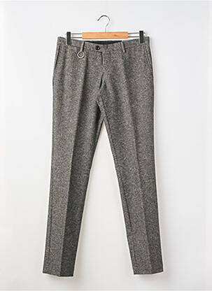 Pantalon chino tissage chiné taille normale gris ALBERTO homme