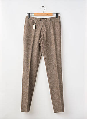 Pantalon chino tissage chiné taille normale marron ALBERTO homme