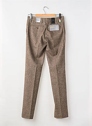 Pantalon chino tissage chiné taille normale marron ALBERTO homme