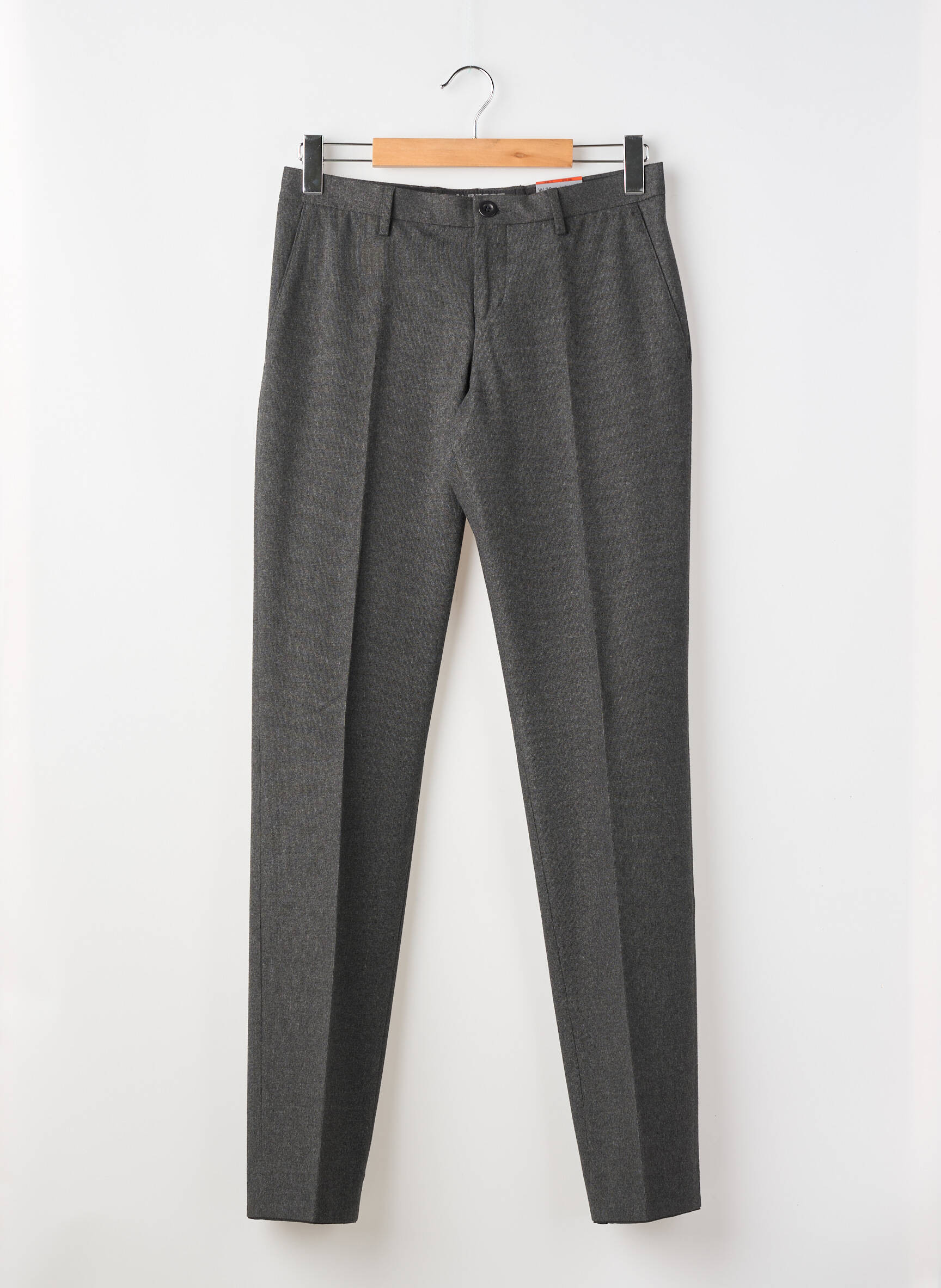 Pantalon slim tissage chiné taille normale gris ALBERTO homme