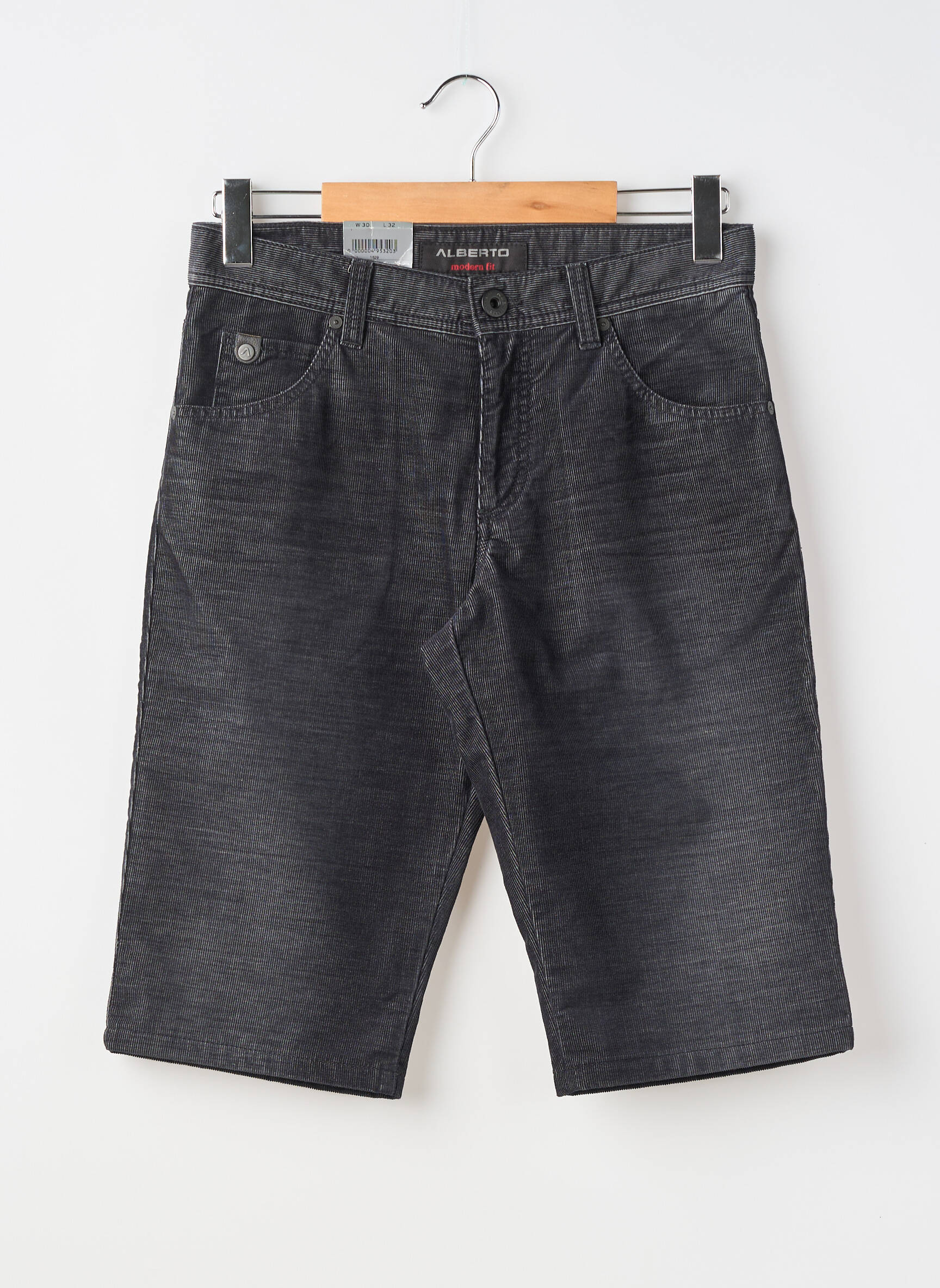 Bermuda stretch taille normale gris ALBERTO homme