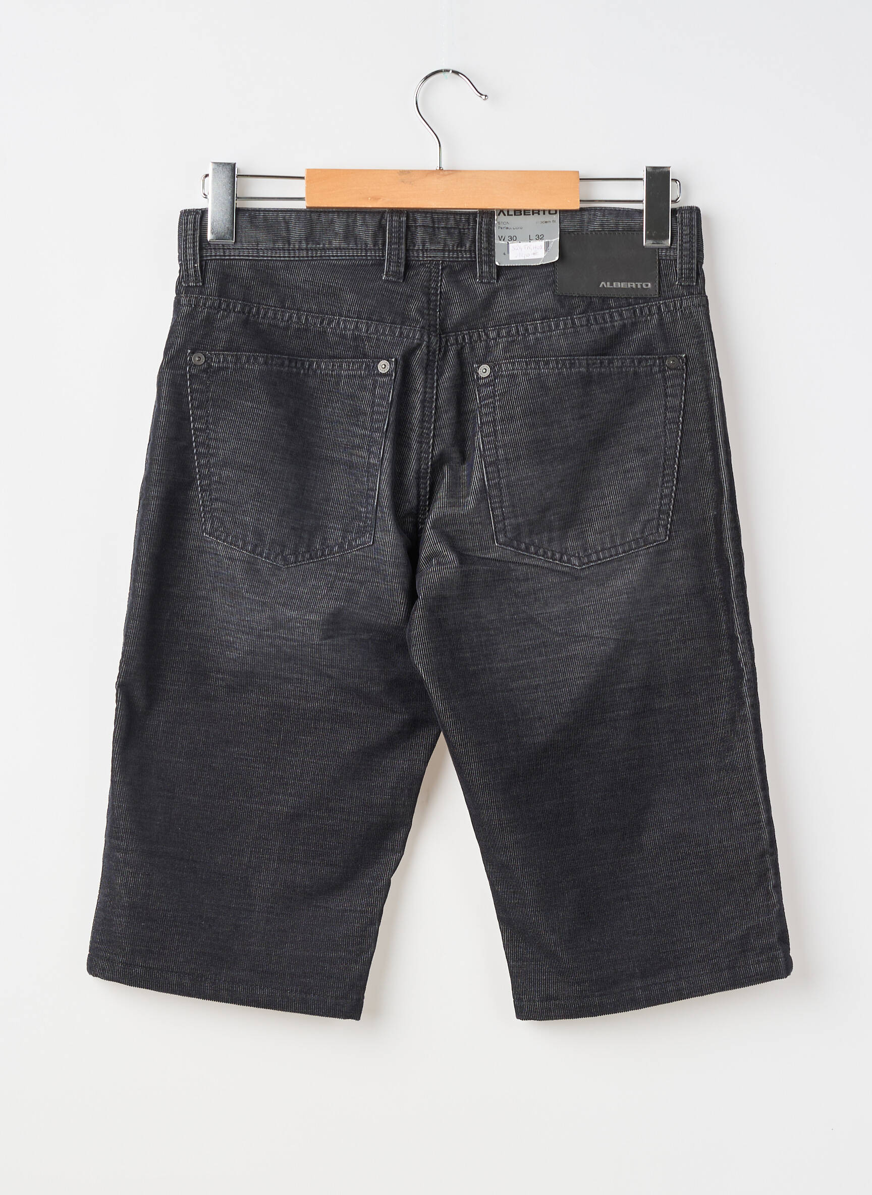 Bermuda stretch taille normale gris ALBERTO homme