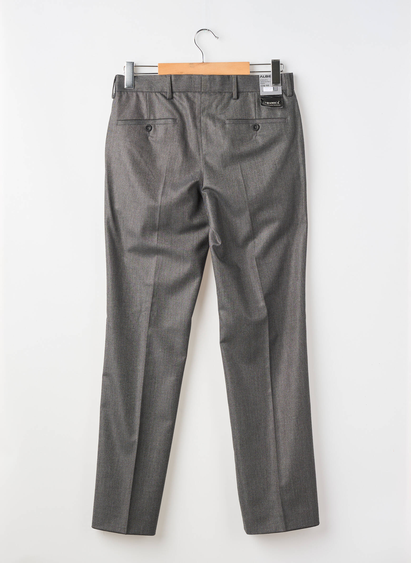 Pantalon slim tissage chiné taille normale gris ALBERTO homme