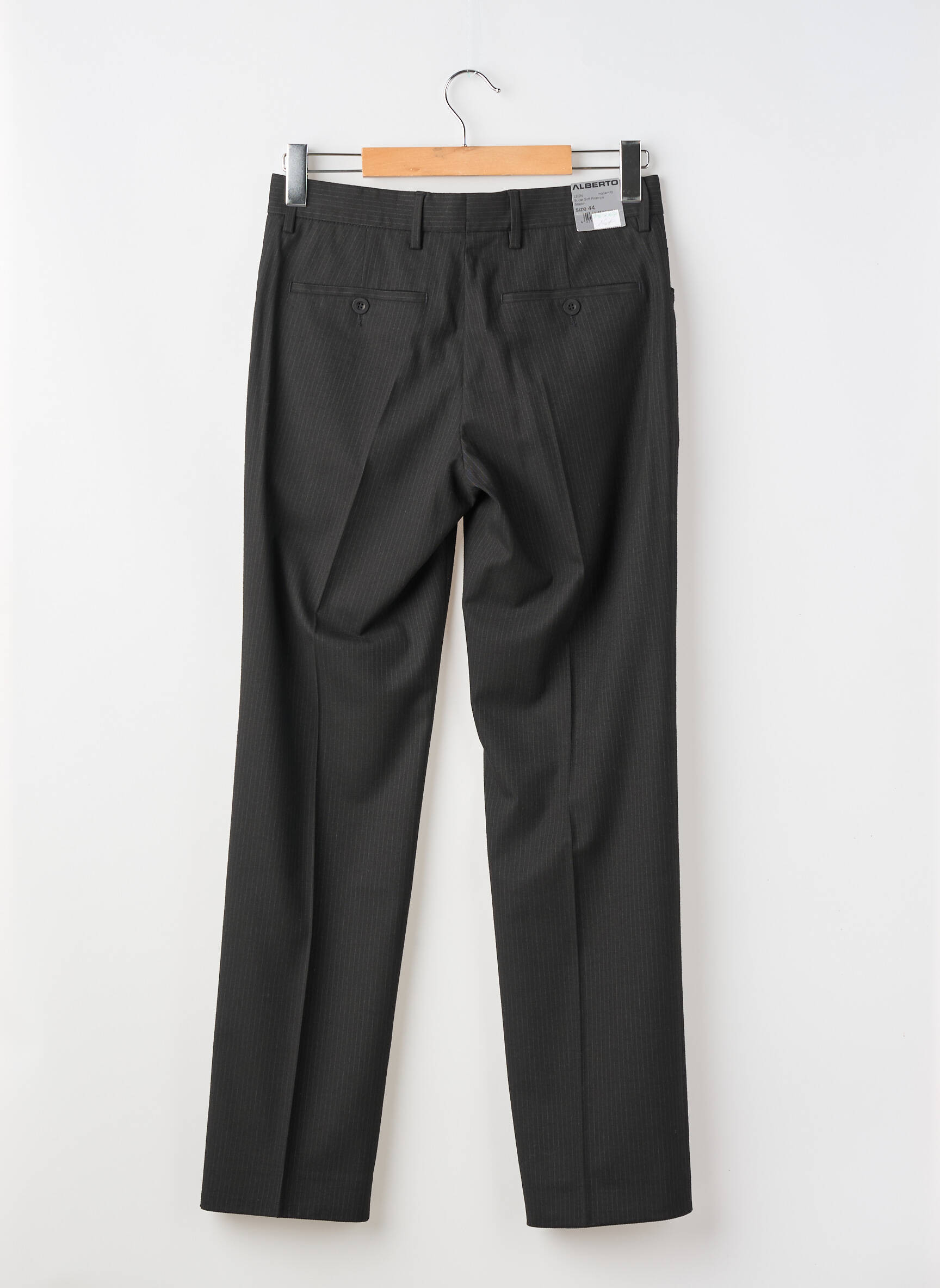 Pantalon slim tissage popeline taille normale noir ALBERTO homme