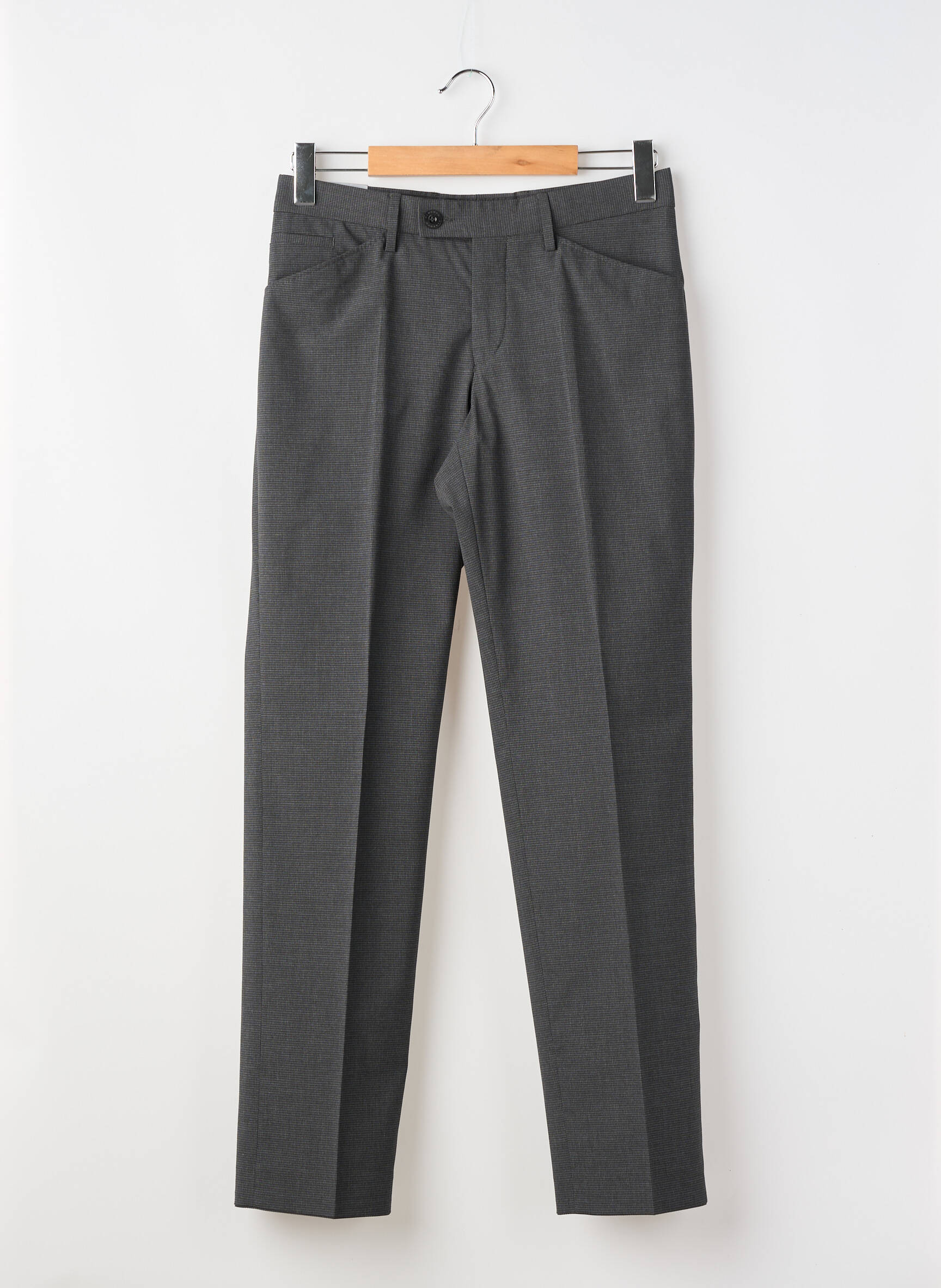 Pantalon slim tissage chiné taille normale gris ALBERTO homme