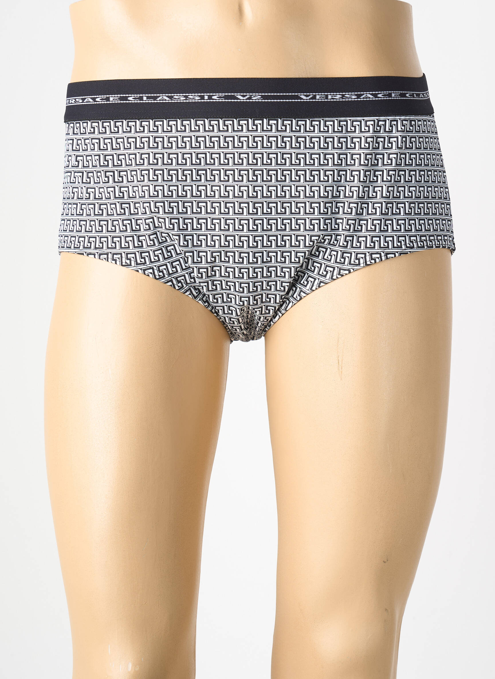 Slip imprimé fantaisie noir VERSACE homme